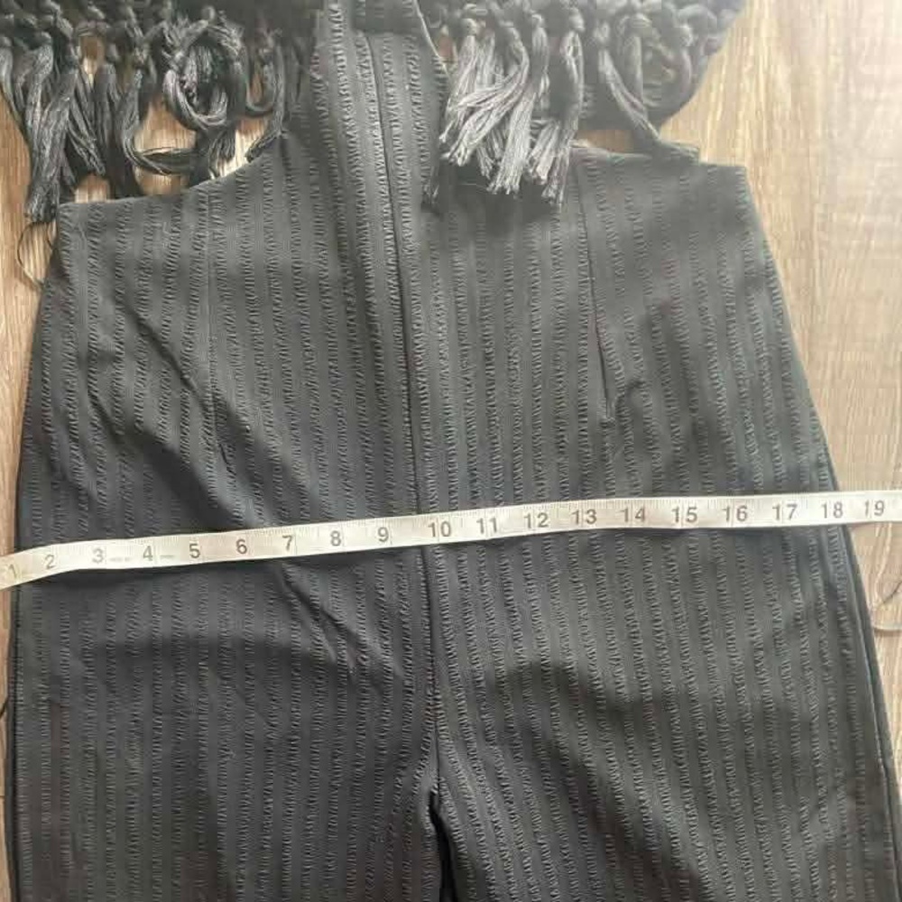 Elegant Black Fringe Jumpsuit - Picture 8 of 12
